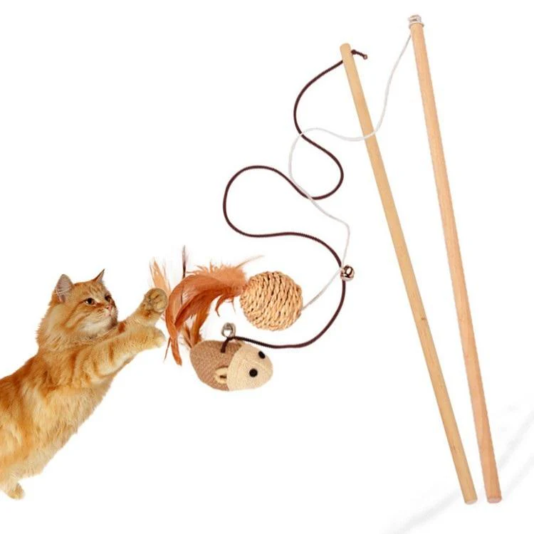 Varita para gato raton sisal