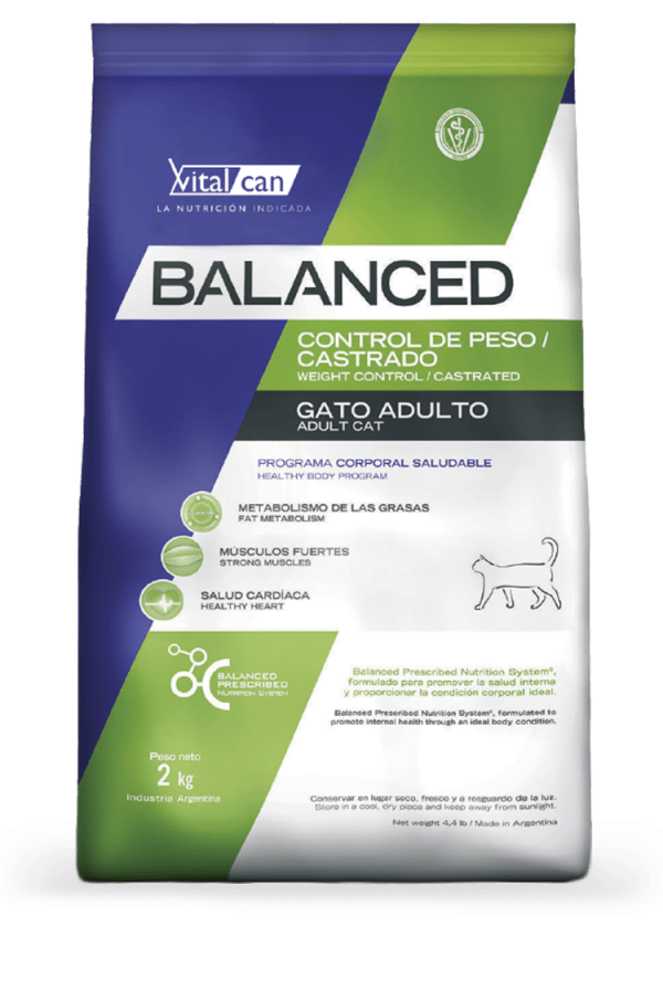 Balanced gato castrado control de peso 2kg