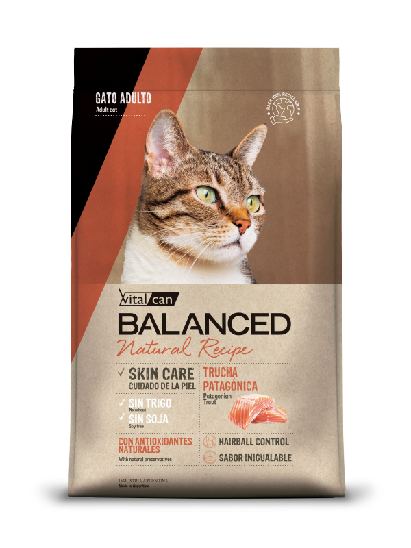 Balanced Natural Recipe gato adulto trucha 15kg